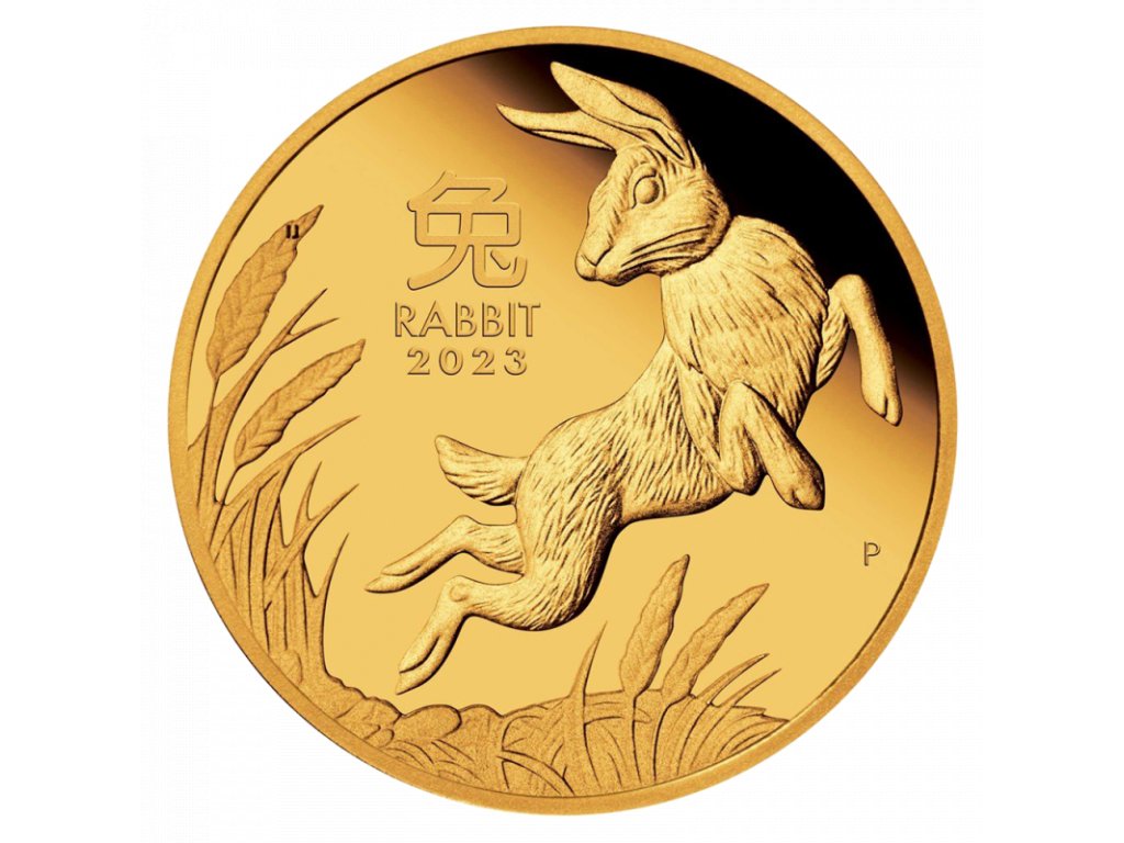 Zlatá investičná minca Rok zajaca Lunárna séria 2023